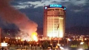 Konya Dedeman Otel'de havai fişek yangını