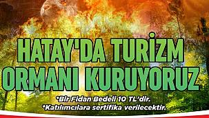 Turizm Ormanı destek bekliyor! Hedef 100 bin ağaç