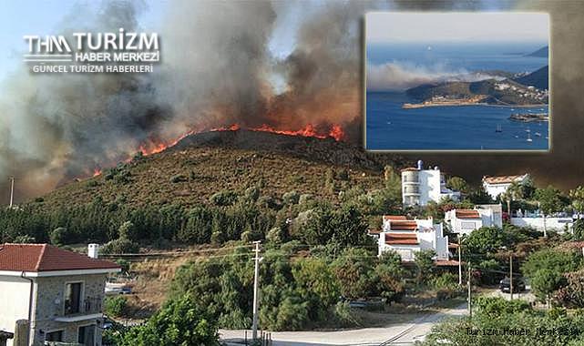 Datça'da orman yangını! Yerleşim yerleri tehdit altında