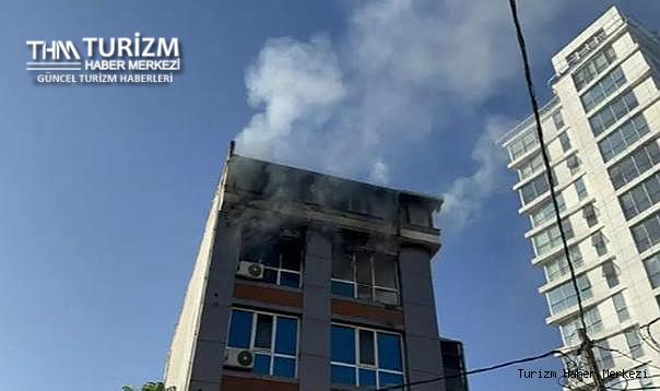 İstanbul'daki 5 katlı otelde yangın!