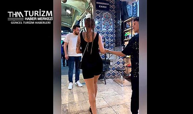 Kapalıçarşı'da esnaf turist kadını zorla dükkana sokup...