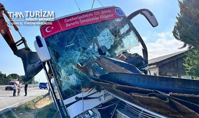 Çanakkale gezisinden dönen tur otobüsü kaza yaptı! Ölü ve yaralılar var