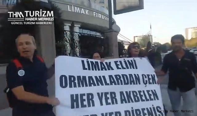 Limak Eurasia Luxury Hotel önünde Akbelen protestosu!