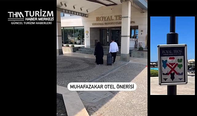 Muhafazakar otel öneri videosundaki bikini giyilmez tabelası tartışma yarattı!