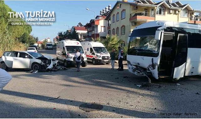 Otel servisi zincirleme kazaya karıştı! Yaralılar var