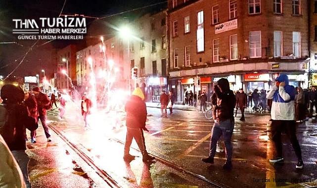 Göçmenlerin kaldığı iddia edilen otel ateşe verildi!
