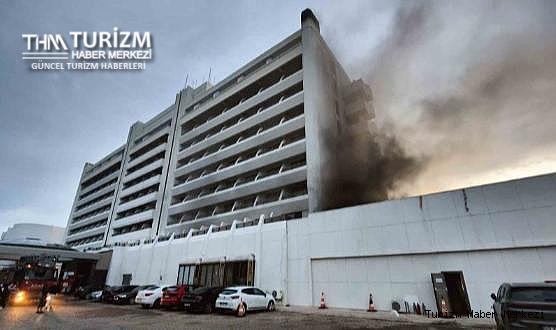 Turist dolu 5 yıldızlı Kuşadası Korumar Otel'de yangın!