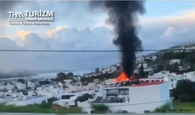 Bodrum'daki otelde yangın!