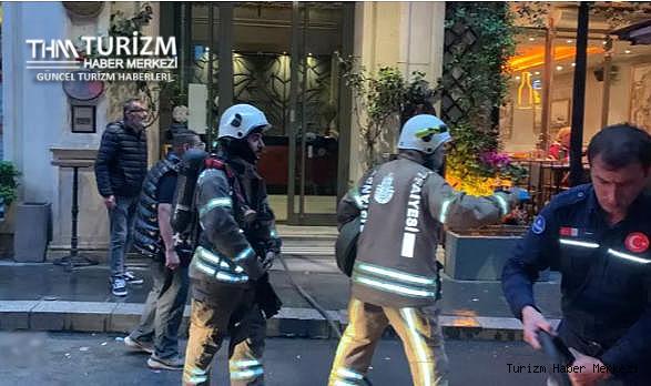 İstanbul Beyoğlu'ndaki otelde yangın! Yaralılar var