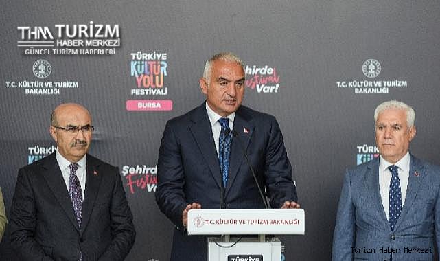 Bakan Ersoy'dan Bursa Kültür Yolu Festivali'nde dikkat çeken Filistin mesajı