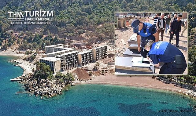 Yasak dinlemeyen Sinpaş'ın otel inşaatına şafak operasyonu! Baskın yaptılar
