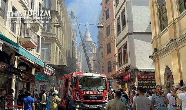 Galata Kulesi yakınındaki otelde yangın!