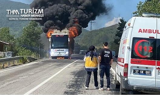 Metro Turizm otobüsü yine yandı!