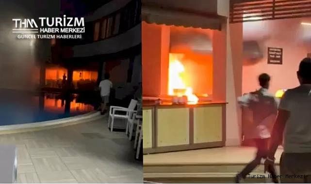 Otelin havuz başında yangın!