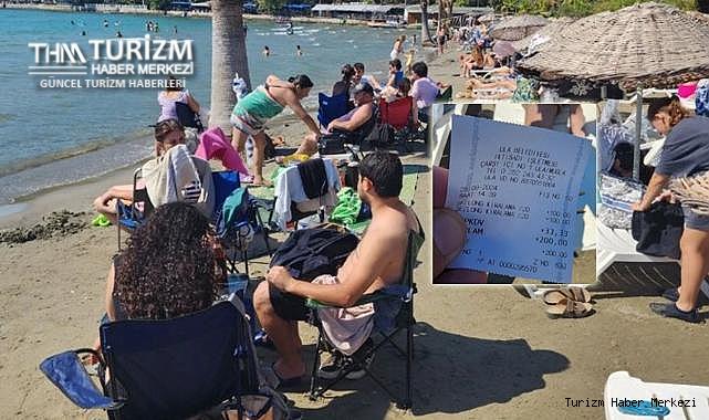 Halka açık plajda paralı şezlonga kamp sandalyeli tepki! Belediye başka gelirimiz yok diyerek savundu