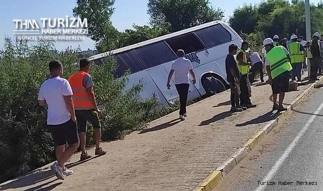 Otel personel otobüsü şarampole uçtu! Çok sayıda yaralı var