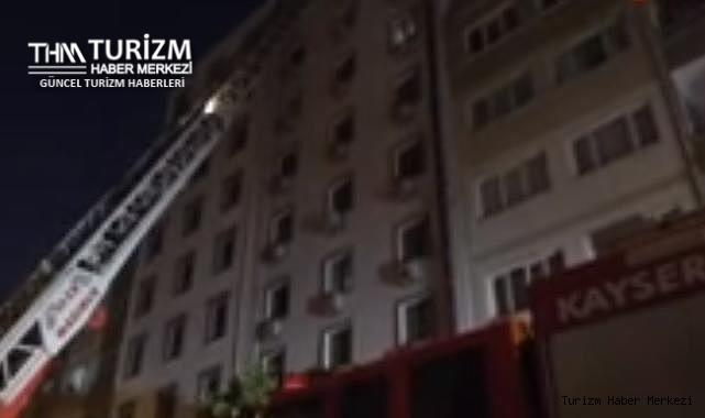 Kayseri'de otel yangını! Yaralılar var