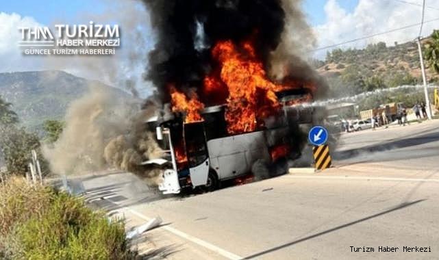 Yine tur midibüsü yine facia! Alev alev yandı