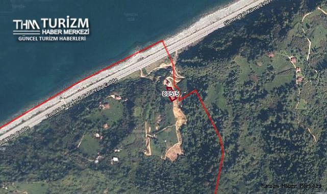Rize'de 3 katlı otel ve bungalovlar olan arsa icradan satışa çıktı