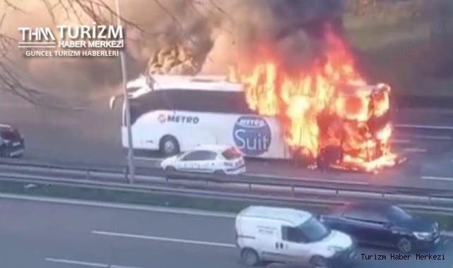 Metro Turizm otobüsü yine alev alev yandı!