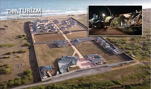 Sakarya'daki denize sıfır kaçak tatil köyüne şafak operasyonu!