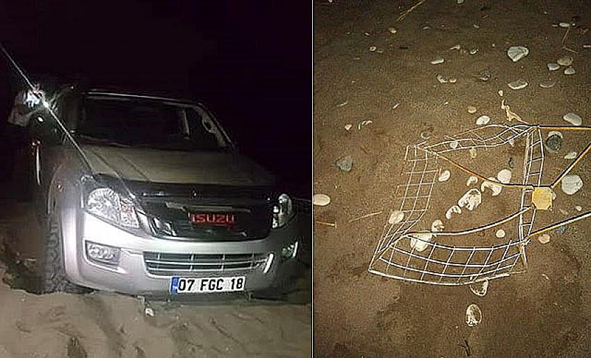 Caretta sahilinde drift yapan densize ceza yağdı!
