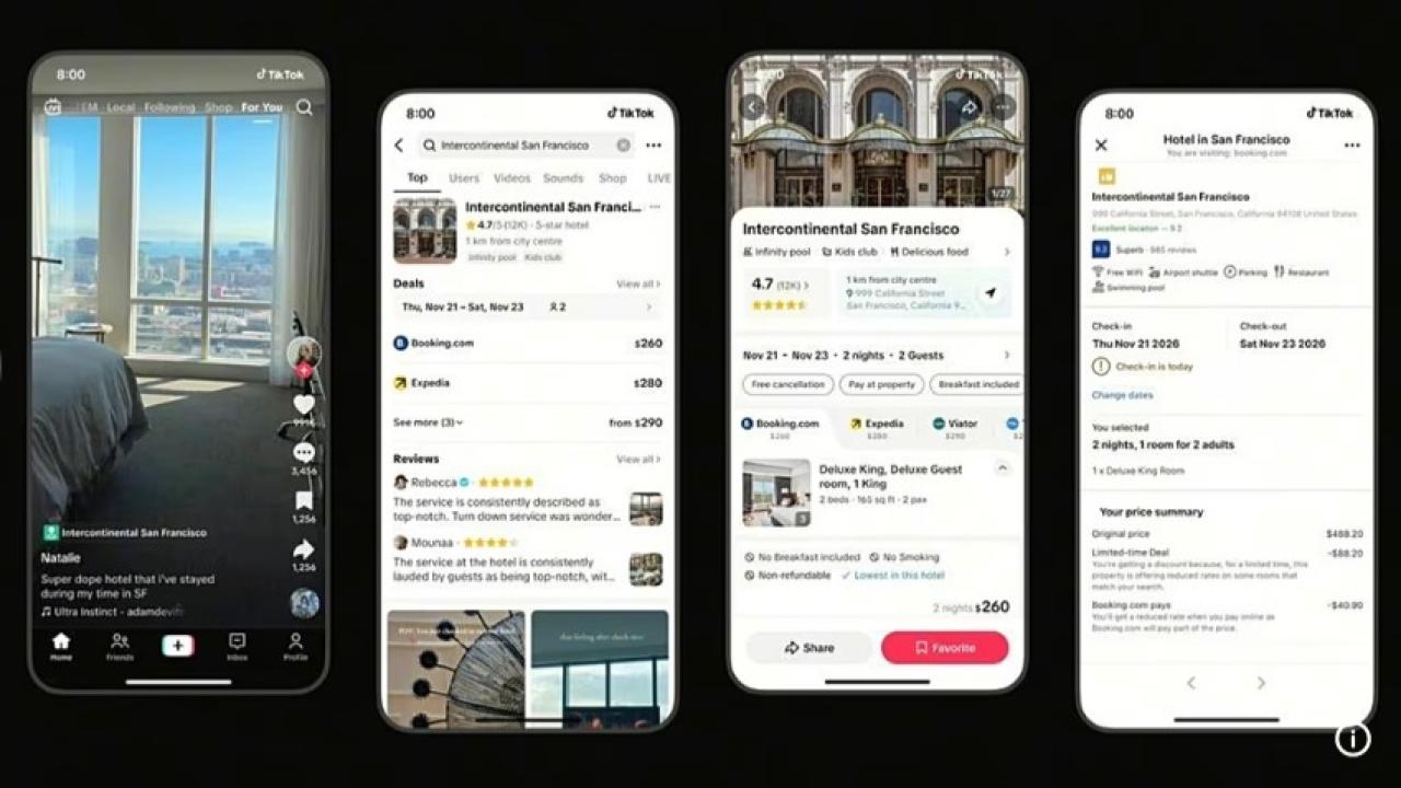 TikTok otel ve tur rezervasyonu yapmaya başladı!